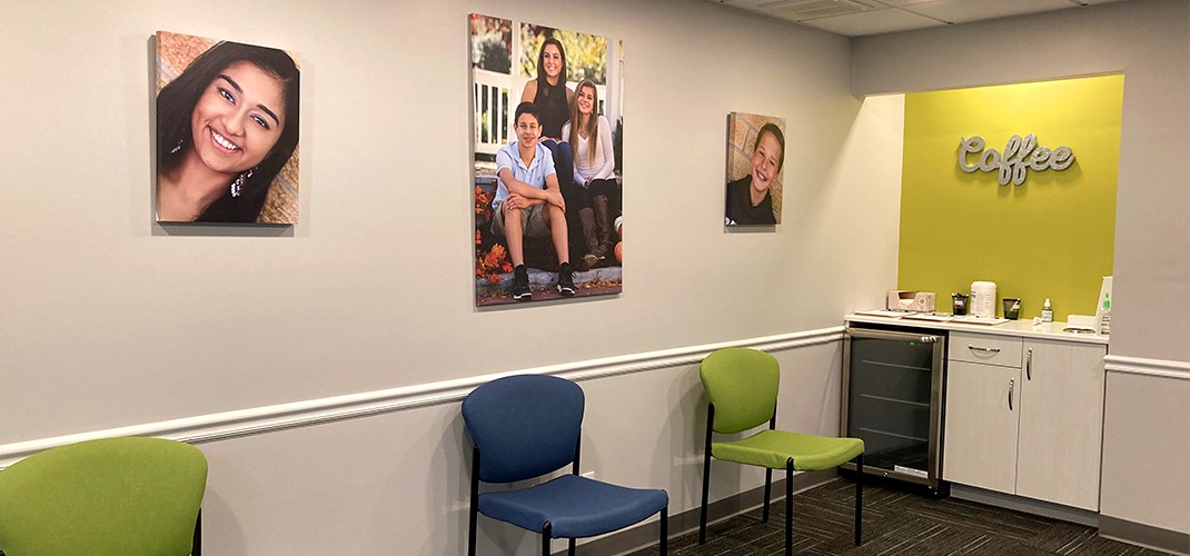Framingham orthodontist's office waiting room