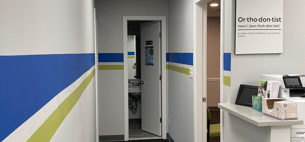 Hallway to orthodontic treatment rooms